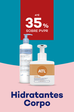 Hidratantes Corpo com destaque promocional de at&eacute; 35% obre pre&ccedil;o de Venda ao P&uacute;blico Recomendado